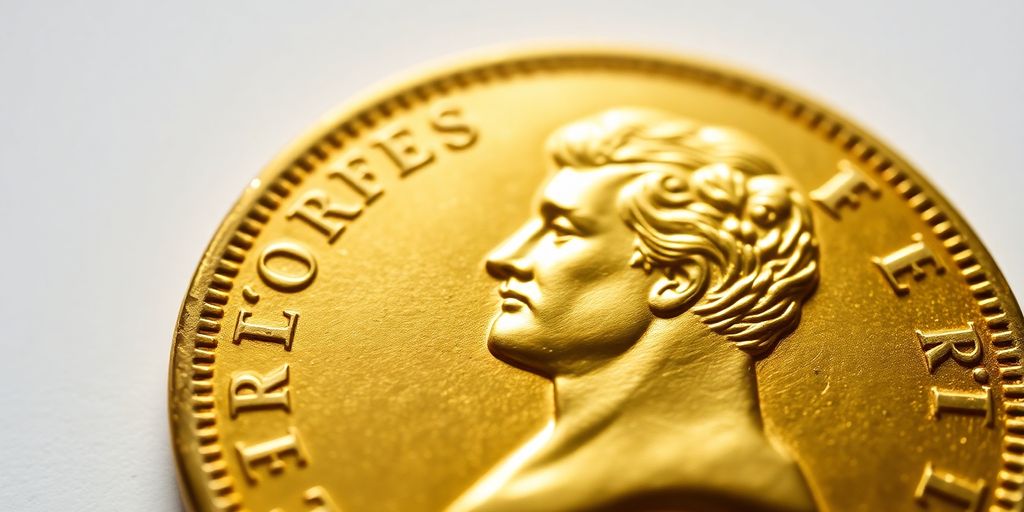 Pièce de 20 Francs de Napoléon en or.