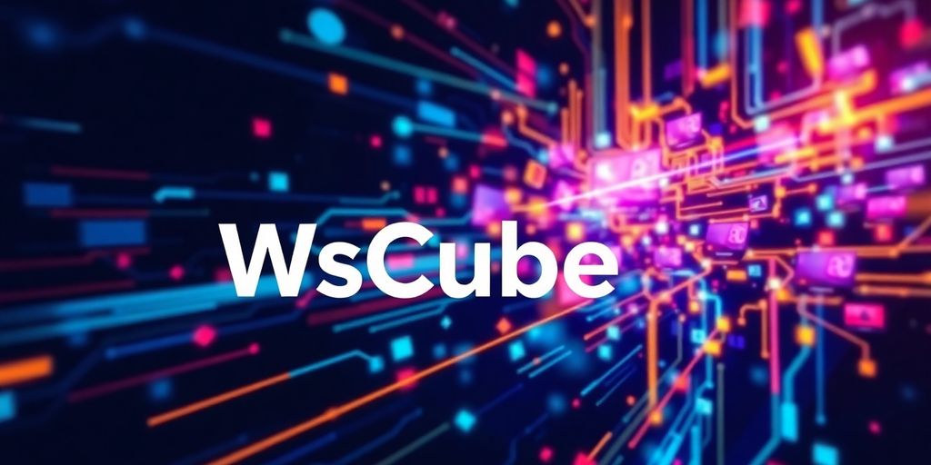 WsCube Tech logo with full stack development imagery.