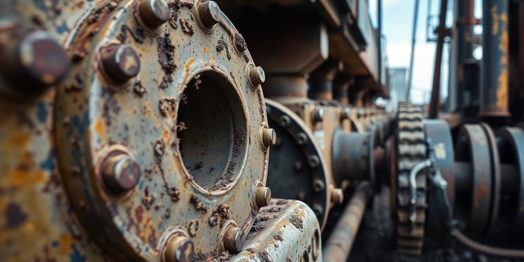 Oilfield equipment highlighting hazards of equipment-related accidents.