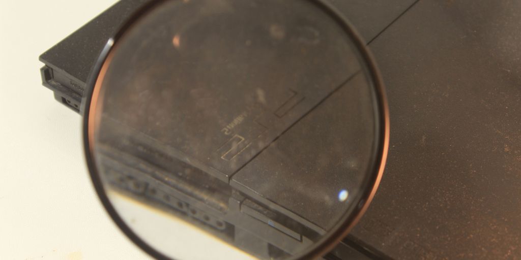 a close up of a magnifying glass on a table