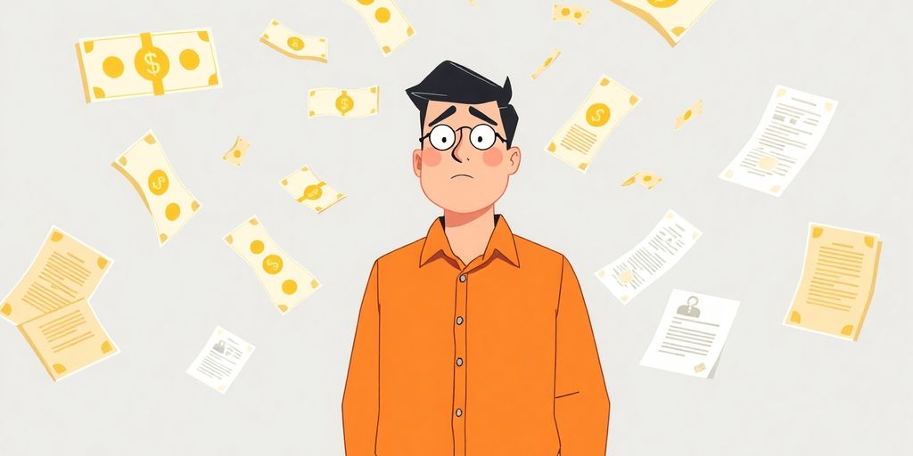 Man, money, and documents.