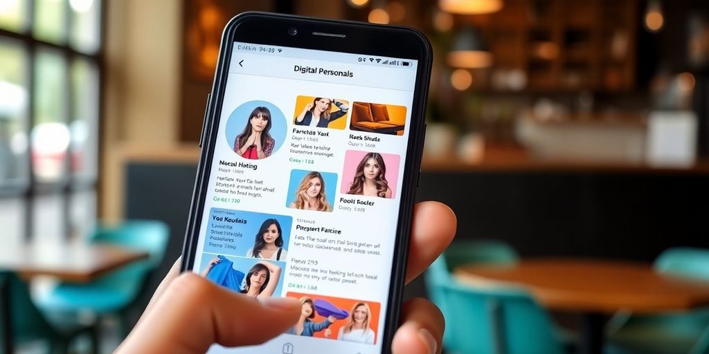 Digital personals on screen