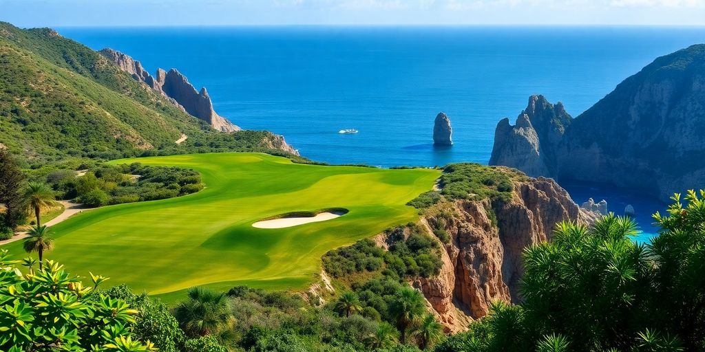 Cabo golf course with ocean views on every hole.