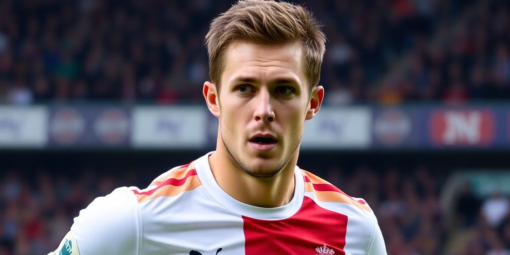 George Baldock playing football in his team jersey.