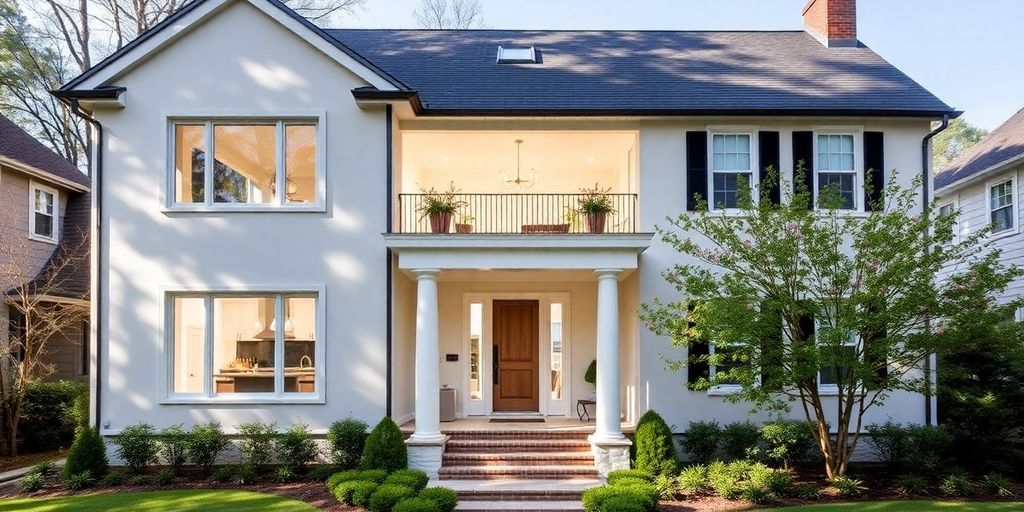 Buckhead home exterior with renovated kitchen.