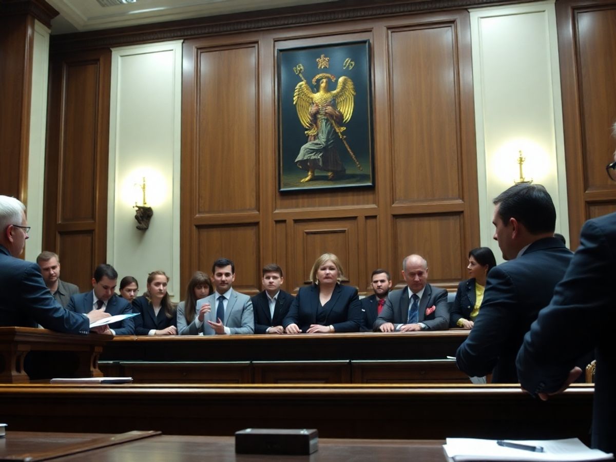 Scenă dramatică din sala de judecată din România.