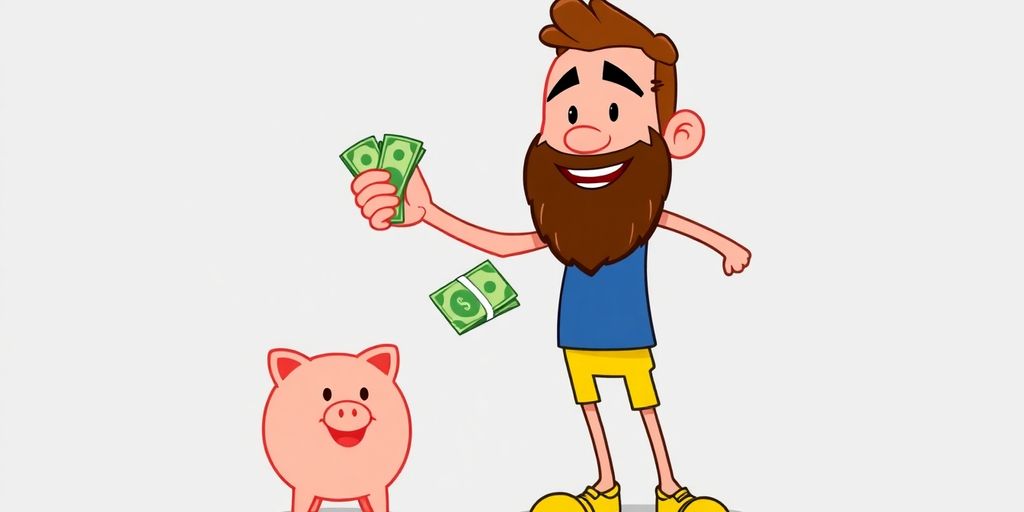 Cartoon hands offering money with no credit check.