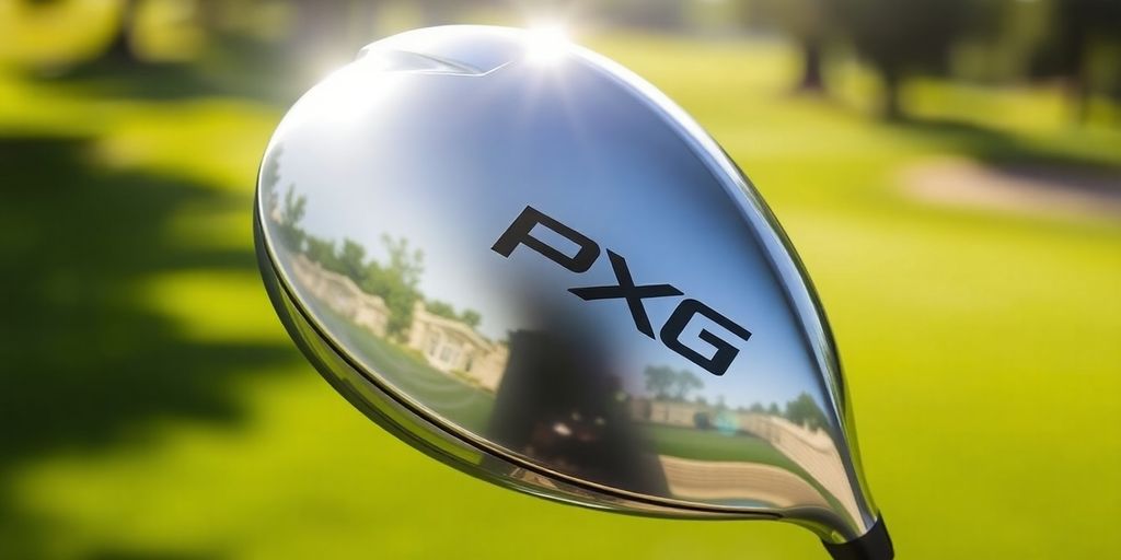 PXG driver with golf course background