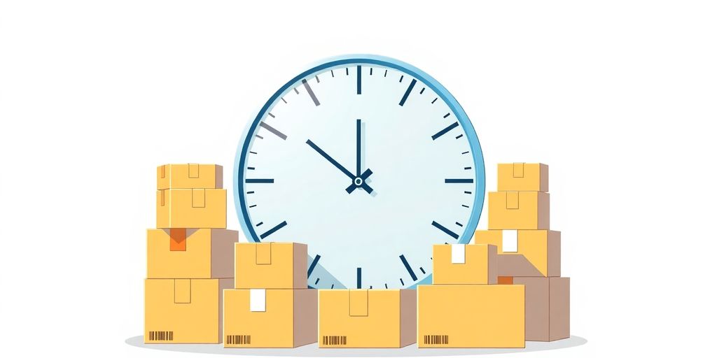 Clock with packages