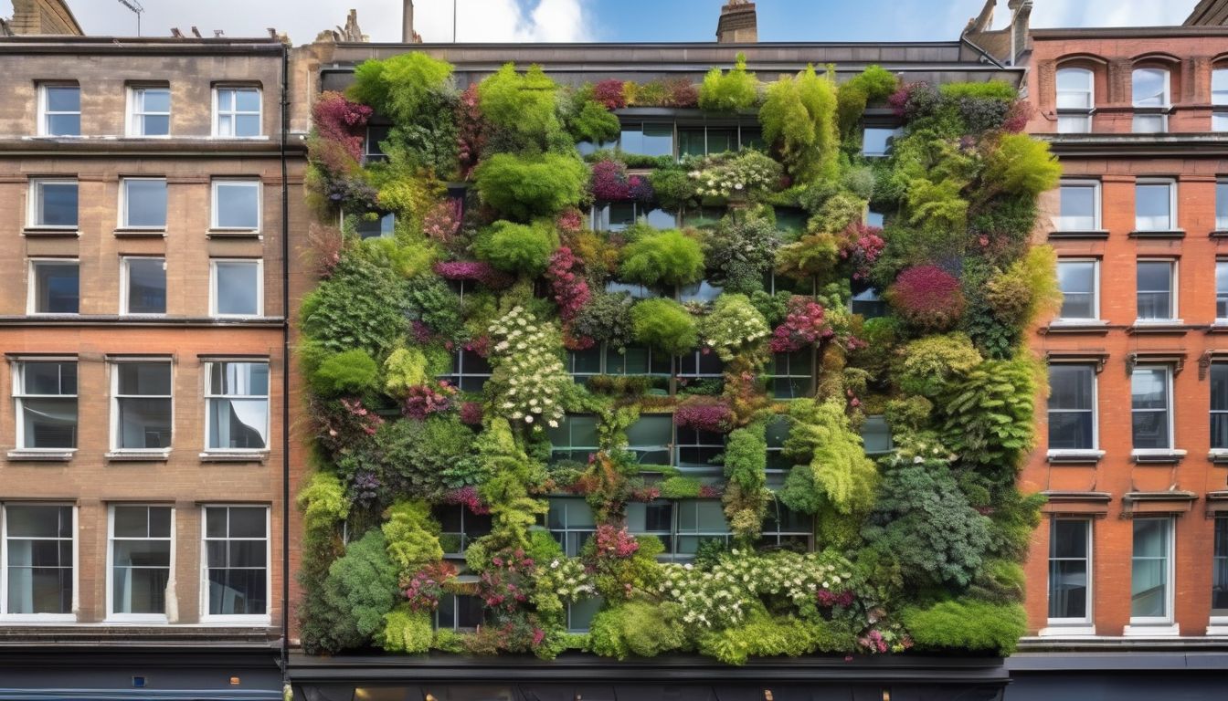 vertical garden in urban UK city
