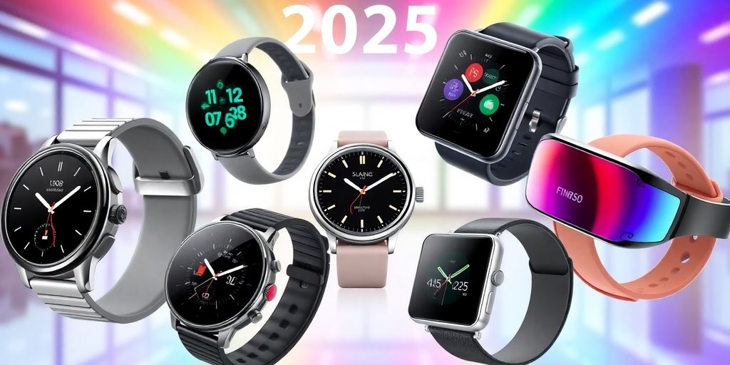 Latest wearable gadgets collage for 2025 innovations.