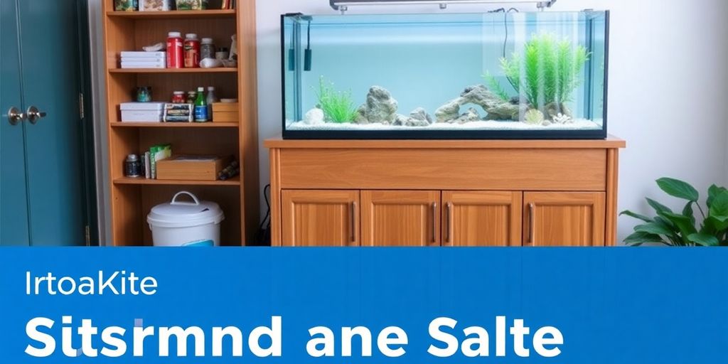 带鱼缸的水族箱柜和支架。