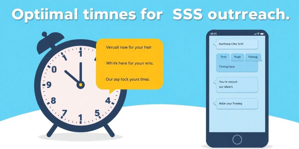 Horloge et téléphone mobile pour démarchage SMS optimal.