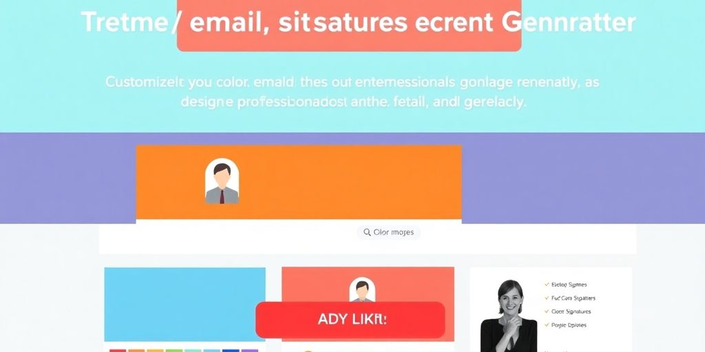 Professional email signature generator with customizable features.