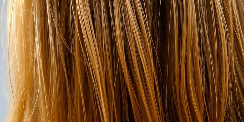 Healthy, shiny long hair with natural light.