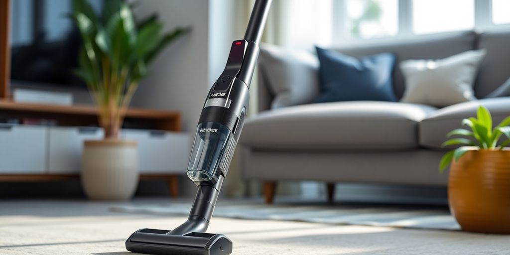 Kärcher VC 6 Cordless Staubsauger in modernem Wohnambiente.