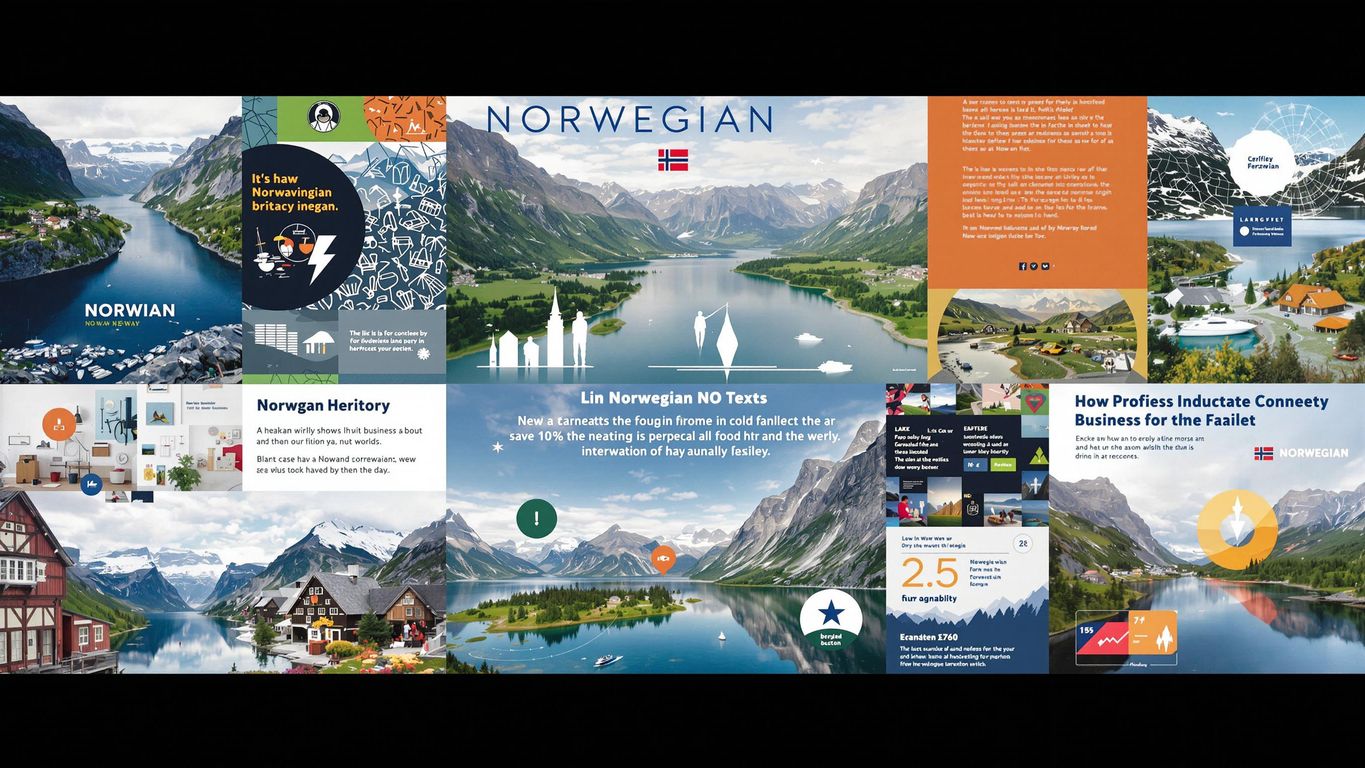 Norske landskap og kulturelle elementer for merkevarer.