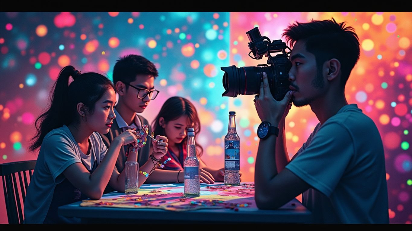 Filmmakers collaborating with AI tools for video creation.