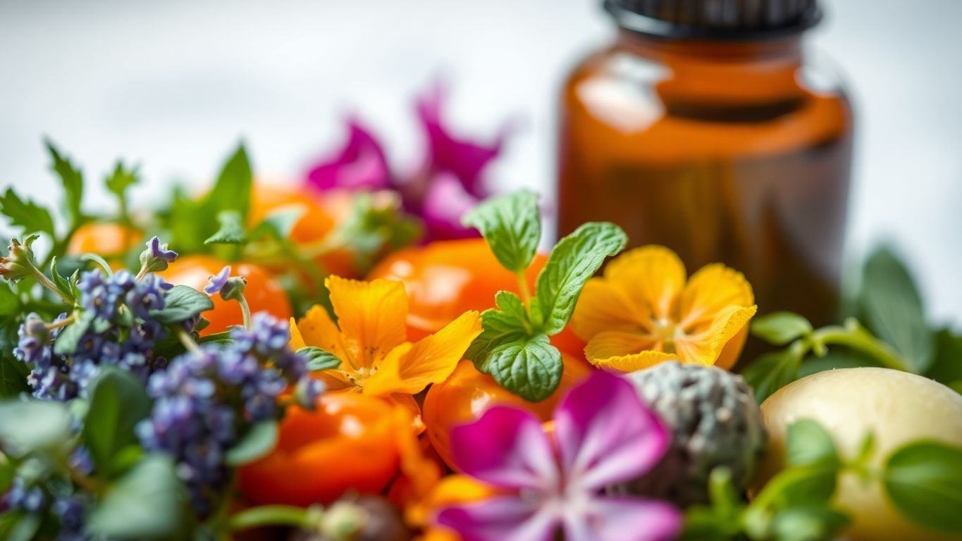 Fresh herbs and natural ingredients for Arialief's formula.