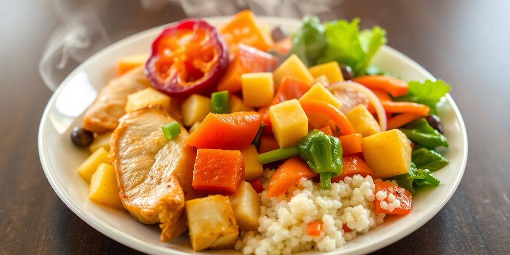 Quick 30-minute meal on a plate.