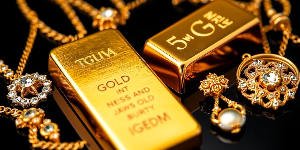 Comparaison entre or d'investissement et or de joaillerie.