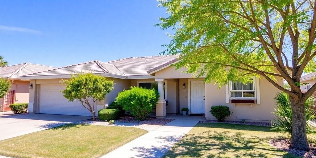 Charming house exterior in Henderson, NV.