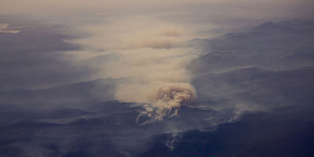 a view of the clouds from above