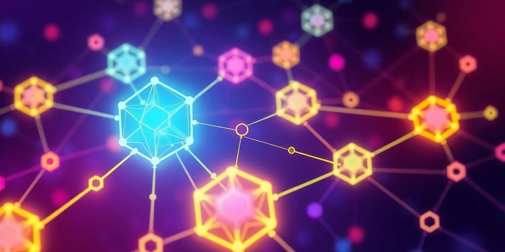 Illustrative image of blockchain nodes and governance tokens.