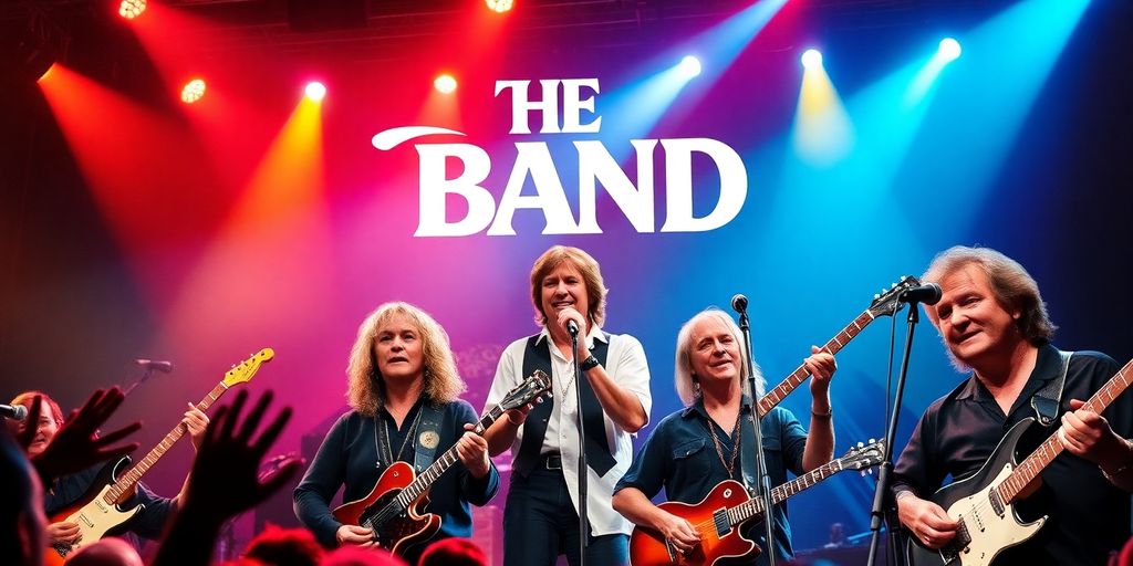 Collage of live performances by The Band.