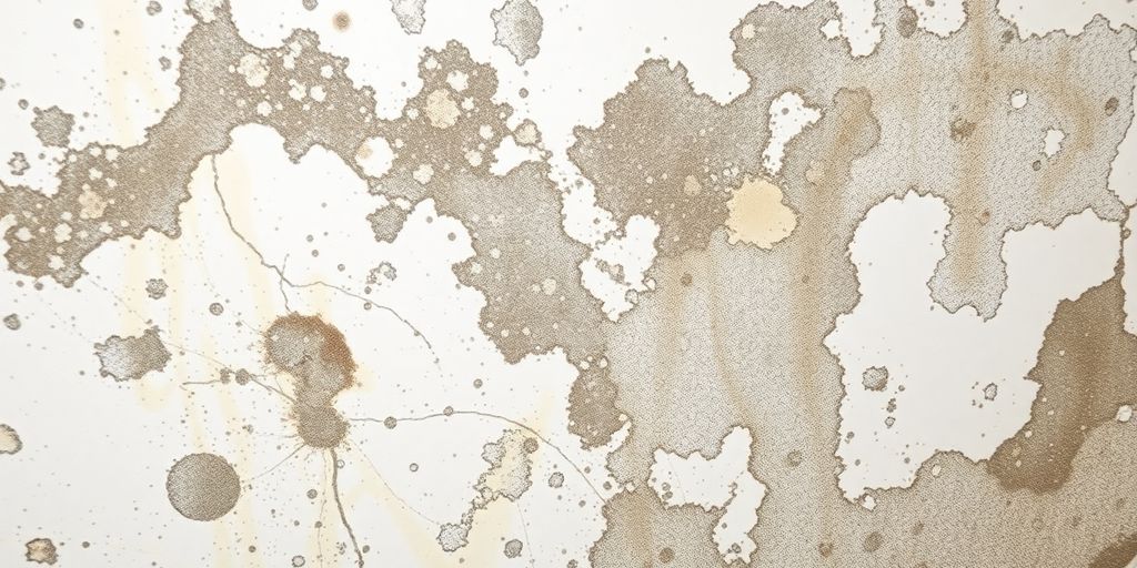 Close-up of wet wall with mold growth.