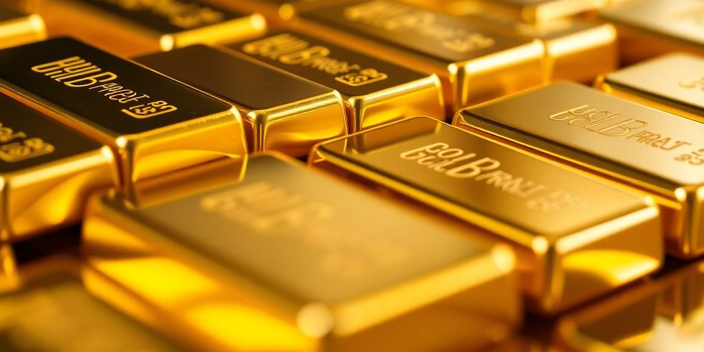 Lingots d'or neufs brillants et polis.
