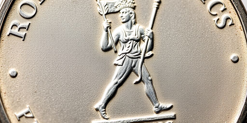 Pièce de 5 francs Semeuse en argent.