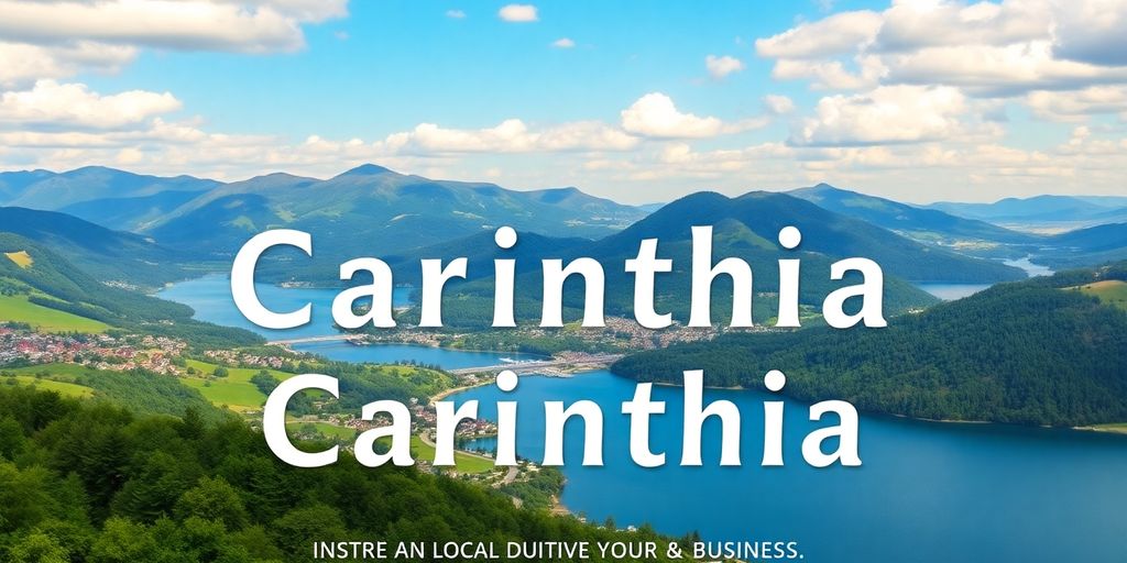 Landschaft von Kärnten mit grünen Hügeln und Seen.