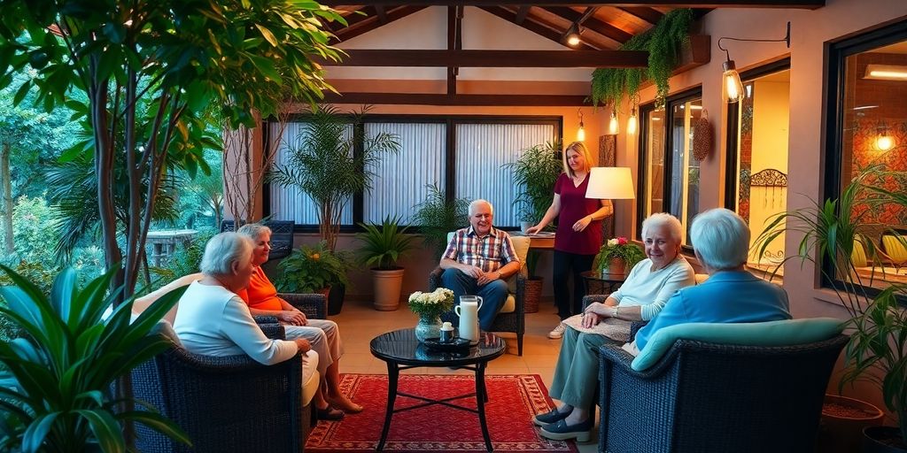 Ambiente acolhedor de casa de repouso em Campinas.