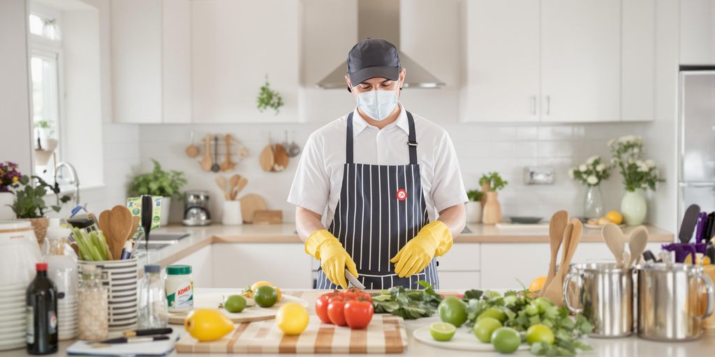 Gândaci de bucătărie eliminați într-o bucătărie curată.