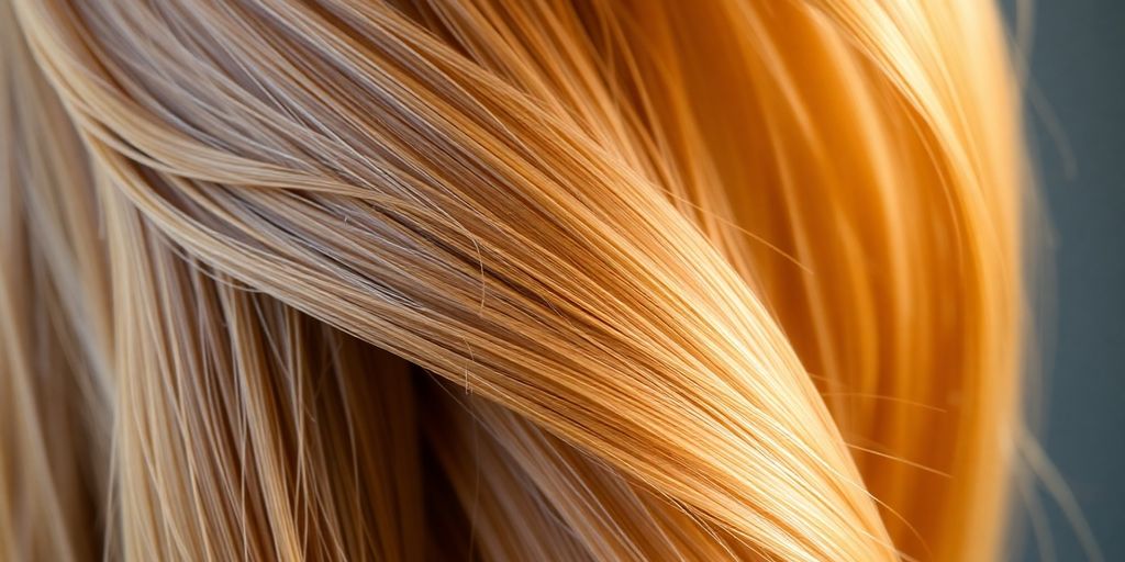 Healthy hair glistening, soft, and moisturized.
