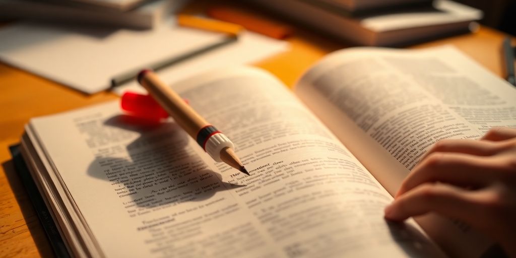 Student confidently studies for SAT exam.