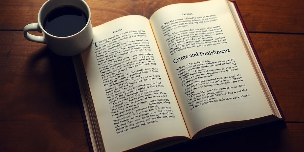 Open book with coffee in cozy setting.