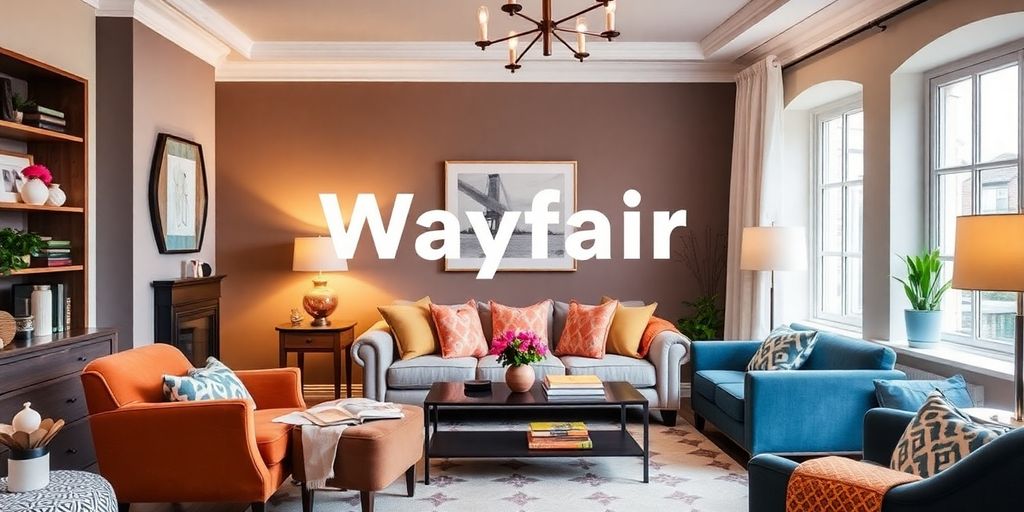 Stylish living room with modern furniture and decor.