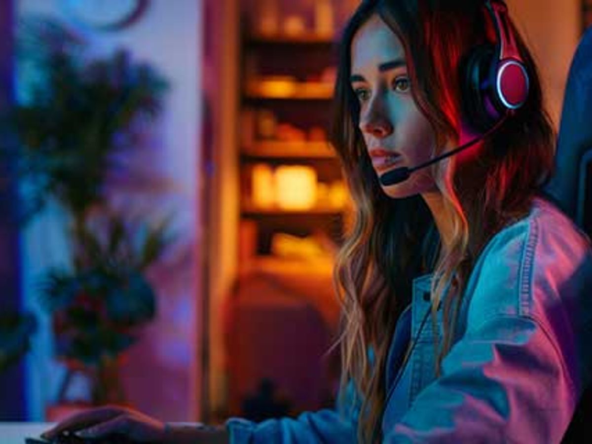 gamer playing on a computer