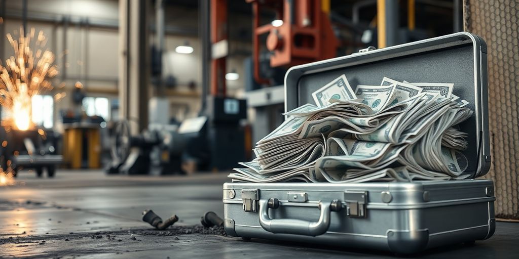 Contraste entre richesse et usine