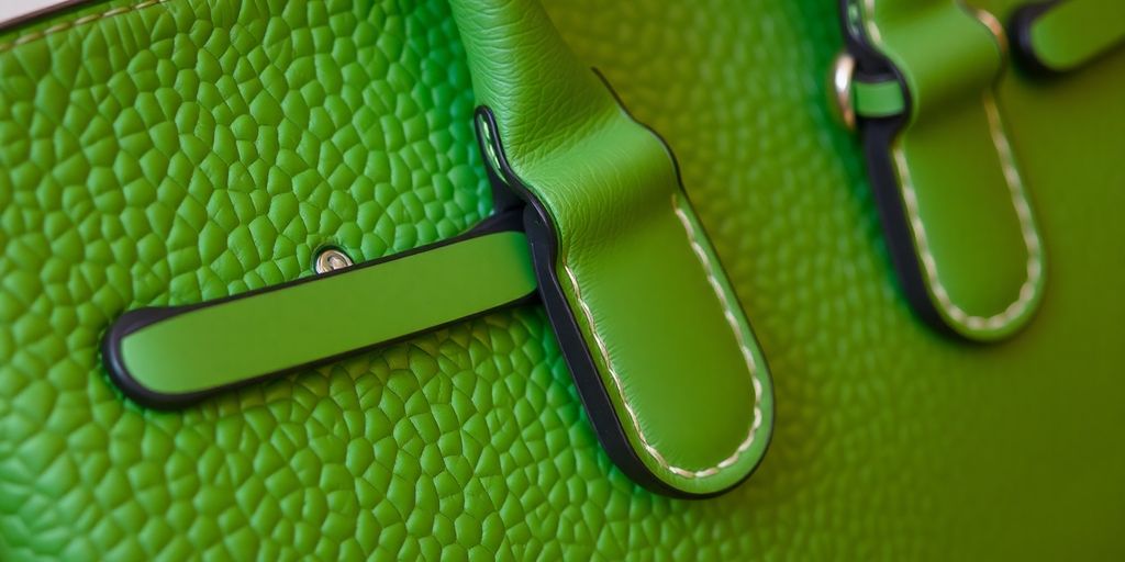Gros plan sur les détails extérieurs d'un sac à main.