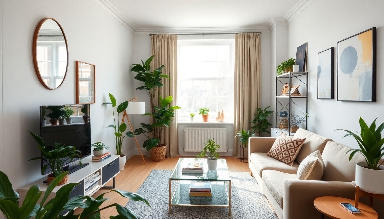 Interior of a well-maintained London flat.