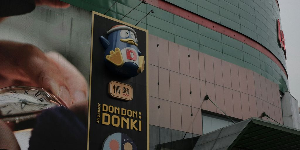 The image shows the don don donki store.