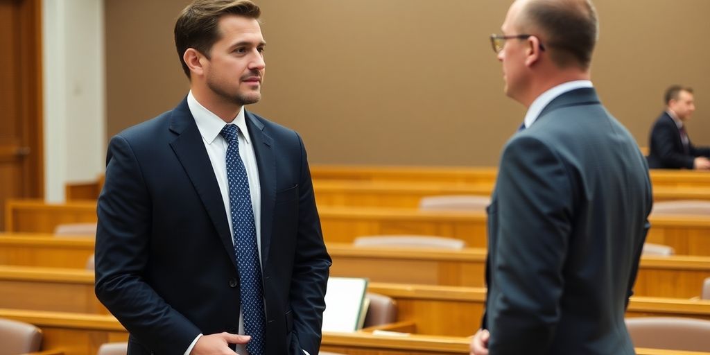 Schaumburg criminal defense lawyer consulting with a client.