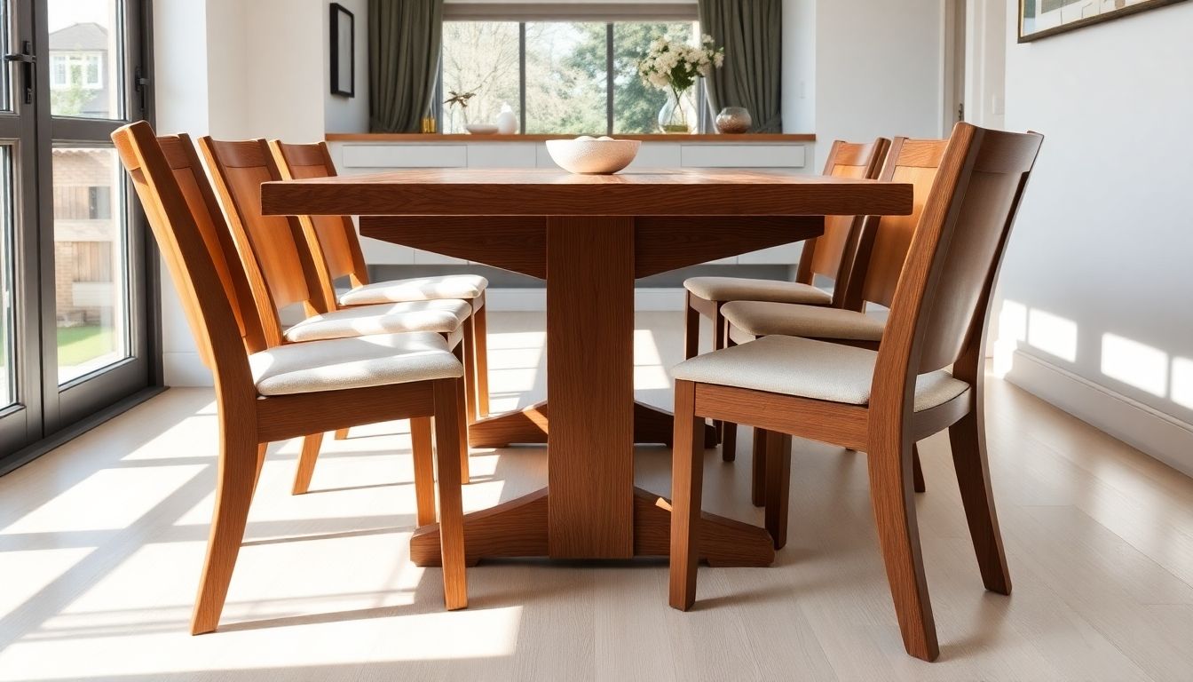 Bespoke wooden furniture in a modern London home.