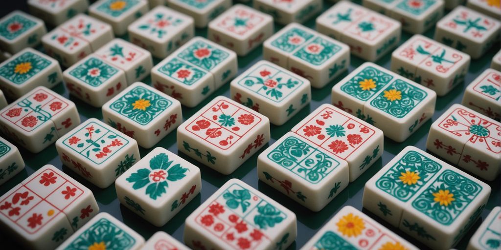 American Mahjong tiles showcasing unique designs and symbols.