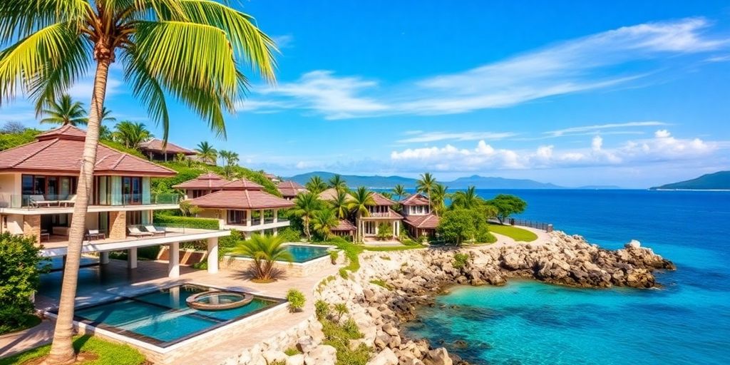 Luxurious villas along Phuket's beautiful coastline.