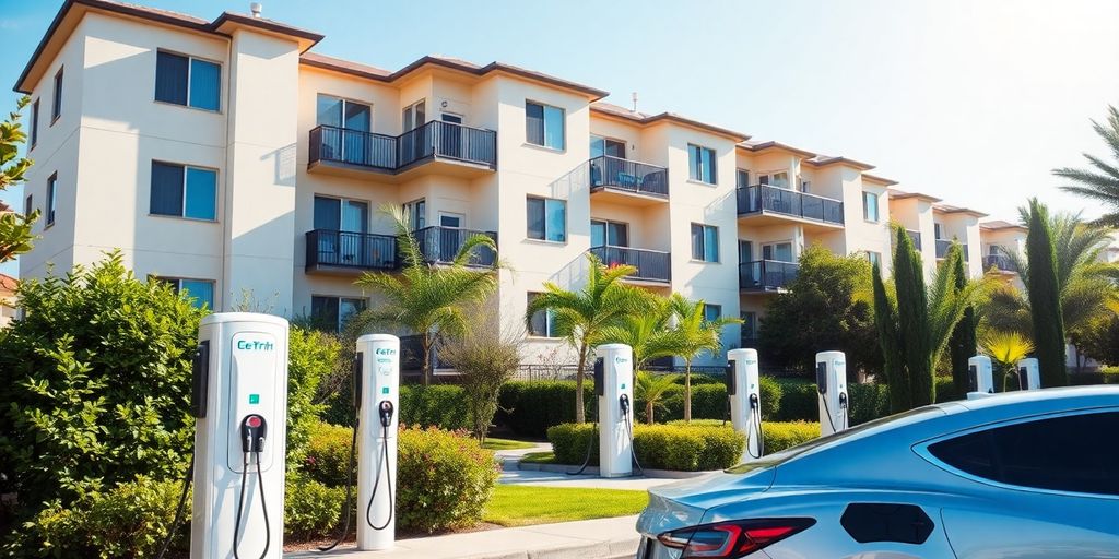 how have many apartment complexes delt with ev charging | AMPPAL