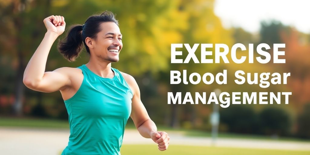 Blood Sugar Management Person exercising outdoors for diabetes management.